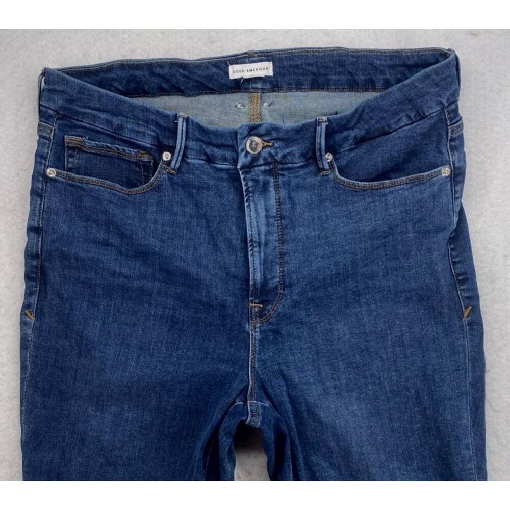 Good American Good Legs Skinny Jeans Women’s Blue GLDV873T W36 L26 Size 15 - Picture 2 of 11
